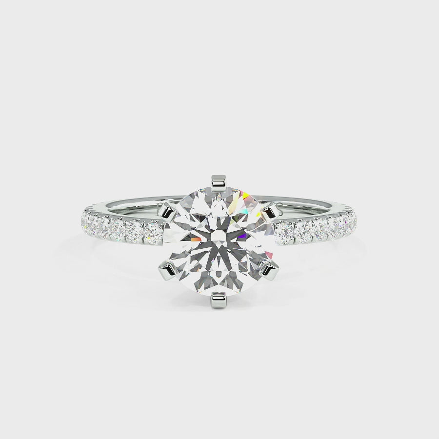 Nikki Platinum Accent Engagement Rings