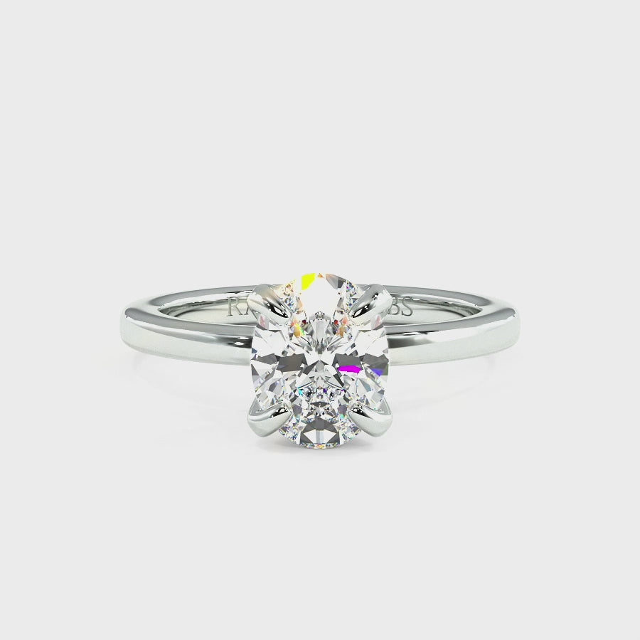 Betty Oval Moissanite Engagement Ring