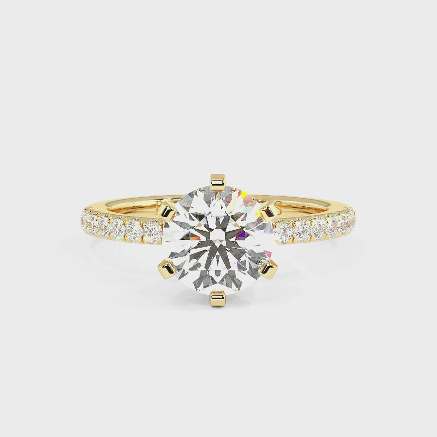 Nikki 18K Yellow Gold Accent Engagement Rings