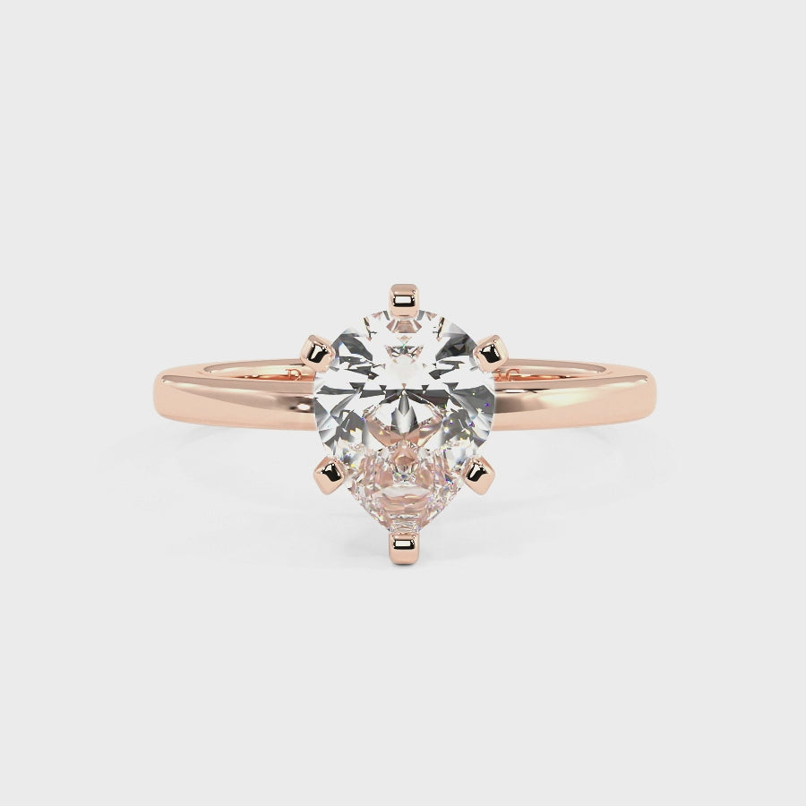 Nikki Rose 14K Gold Solitaire Engagement Rings | Pear Shape