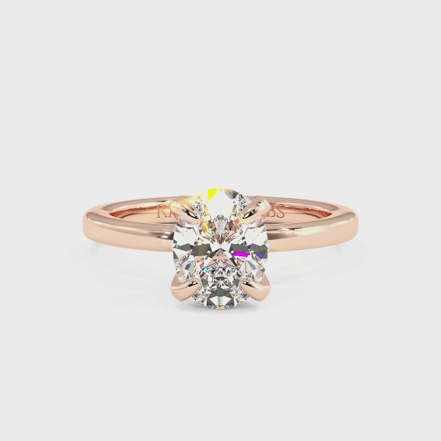 Betty Oval Moissanite Engagement Ring