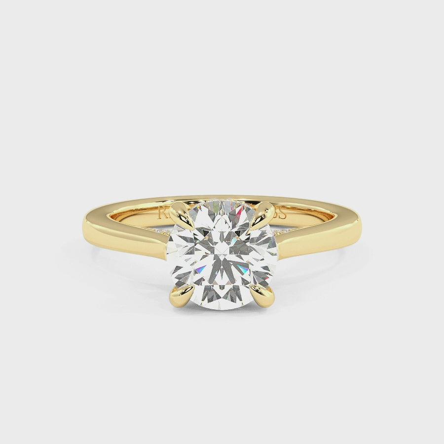 Arya Round Moissanite Engagement Ring