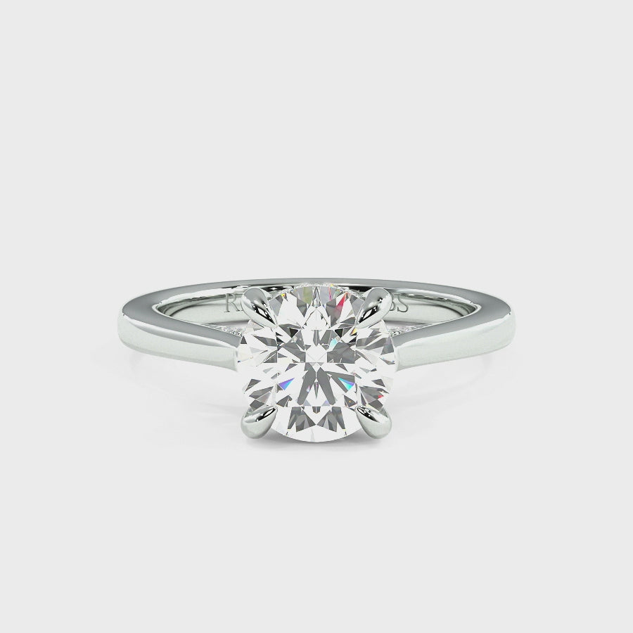 Arya Round Moissanite Engagement Ring