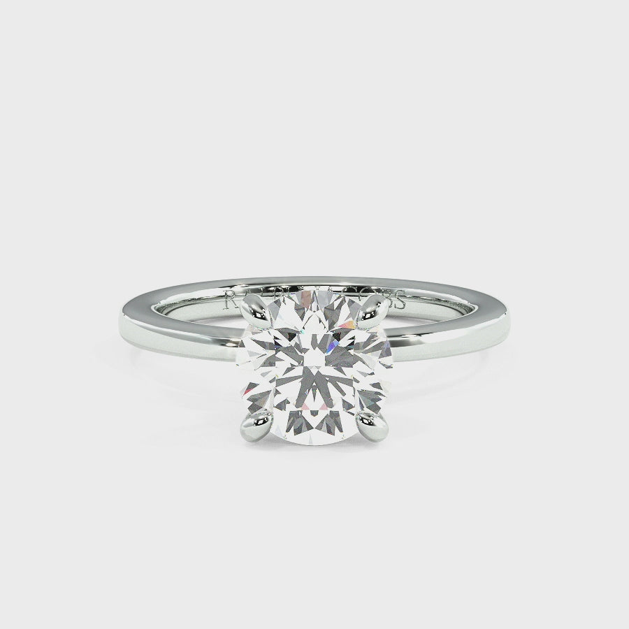 Raylee Round Moissanite Engagement Ring