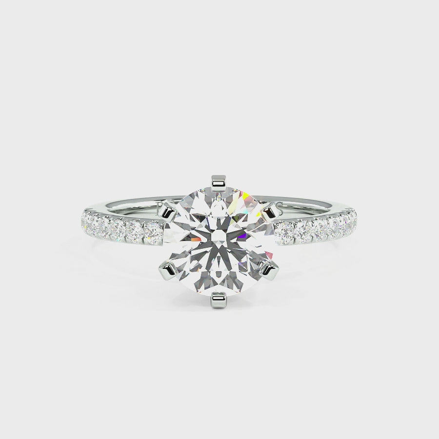 Nikki Platinum Accent Engagement Rings