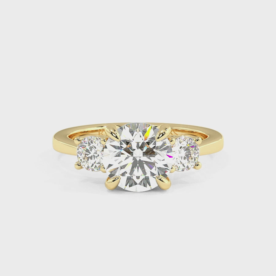 Selene Round Moissanite Engagement Ring