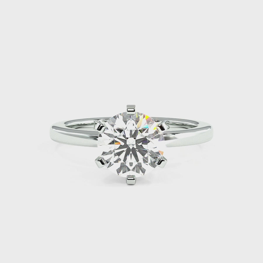 Nikki Platinum Solitaire Engagement Rings