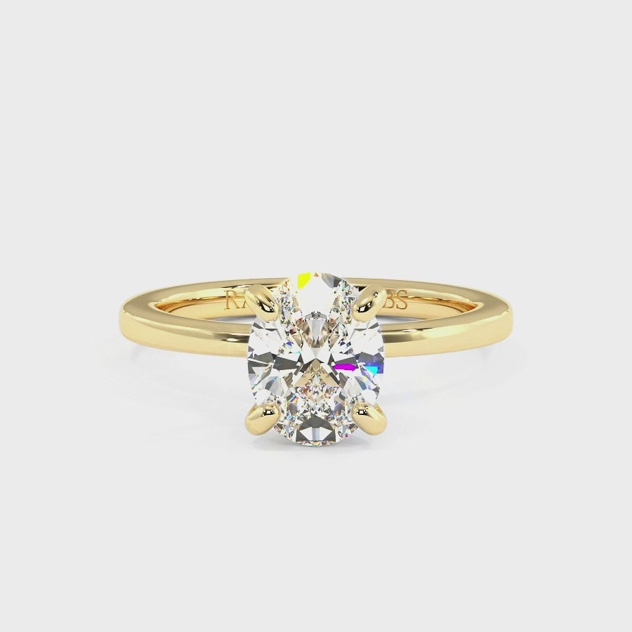 Raylee Oval Moissanite Engagement Ring