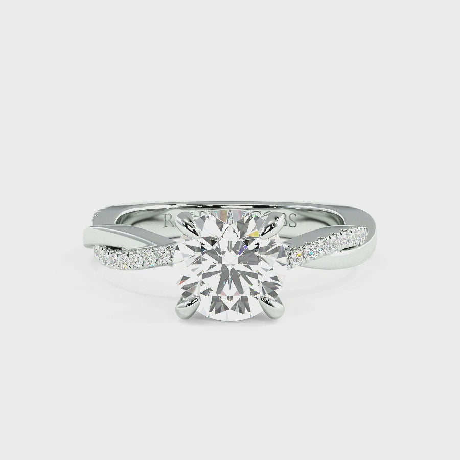 Jasmine Platinum Accent Engagement Ring