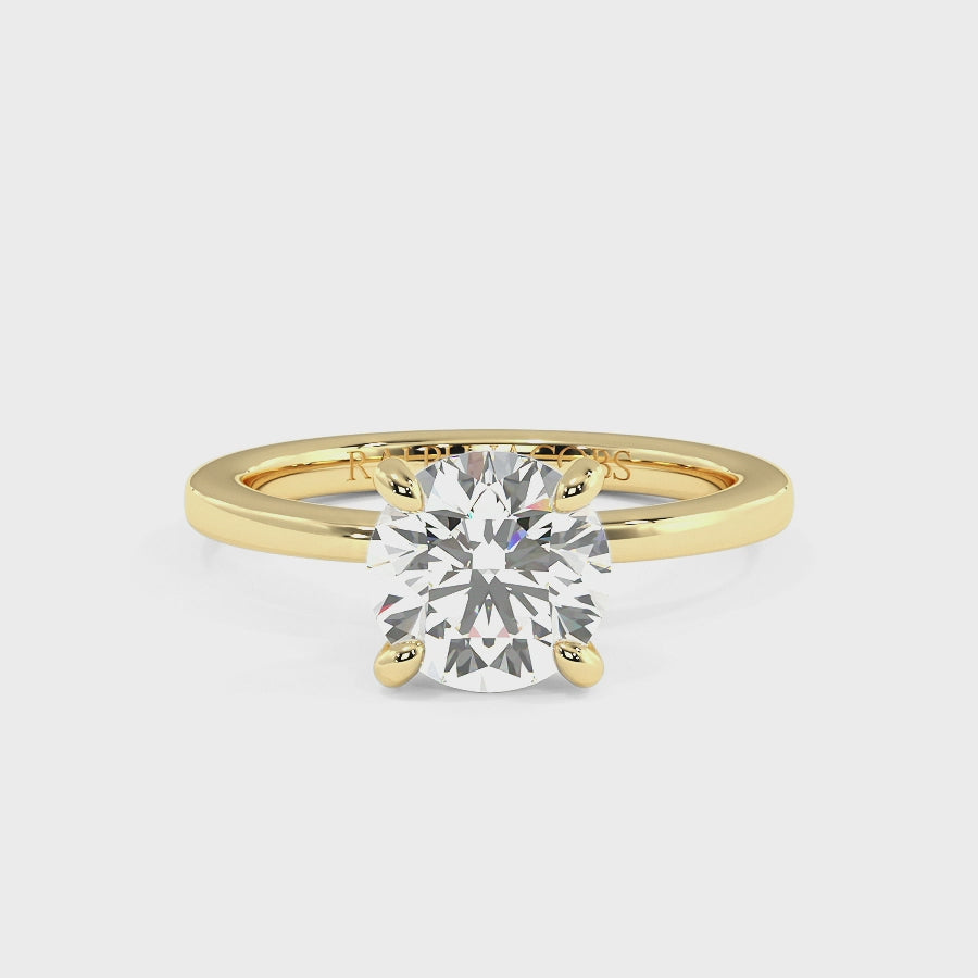 Raylee Round Moissanite Engagement Ring