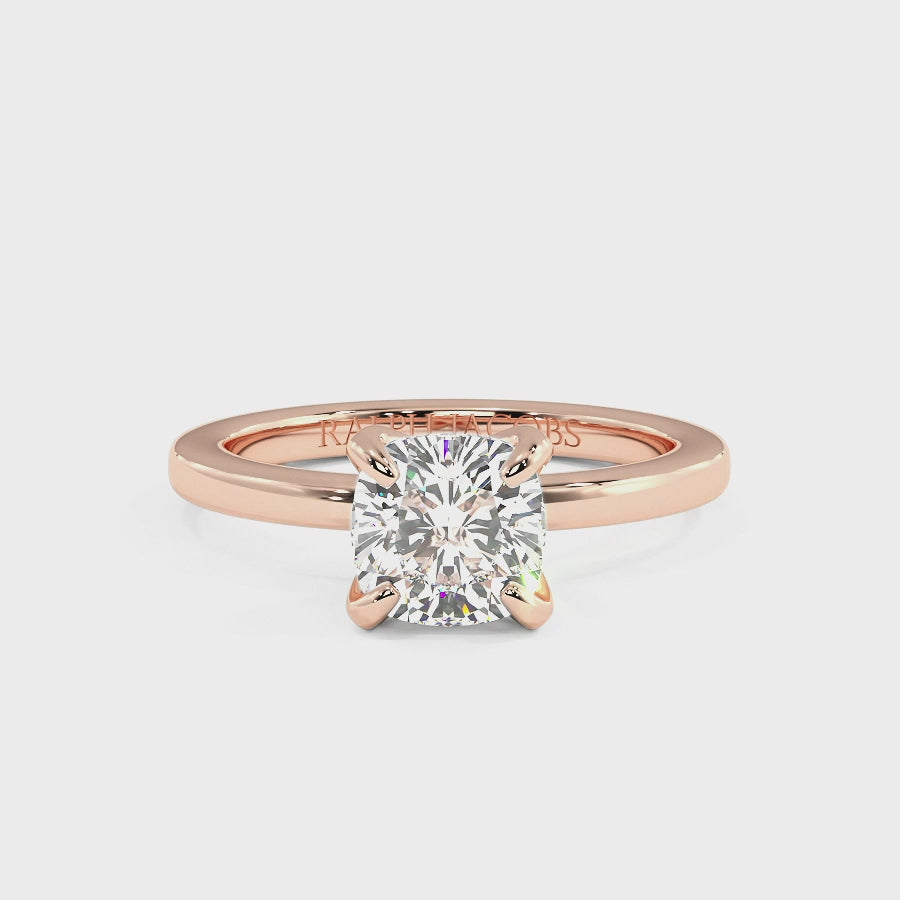 Betty Cushion Moissanite Engagement Ring