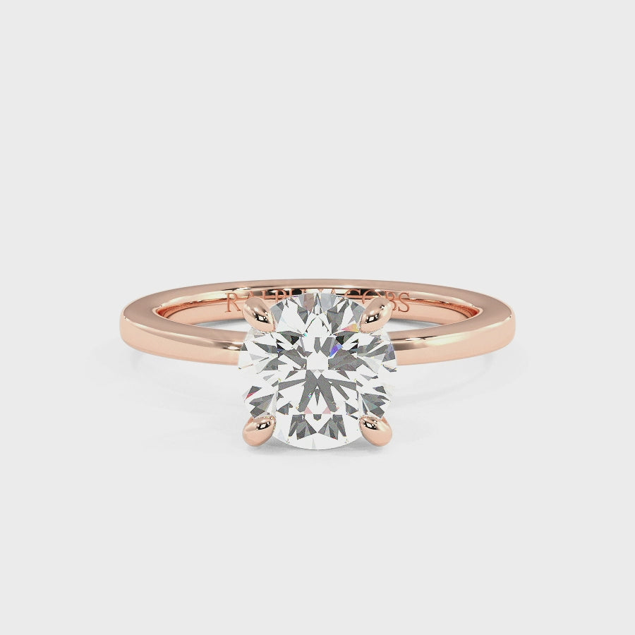 Raylee Round Moissanite Engagement Ring