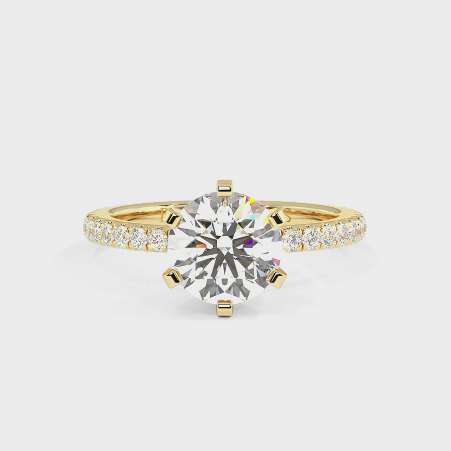 Nikki 18K Yellow Gold Accent Engagement Rings