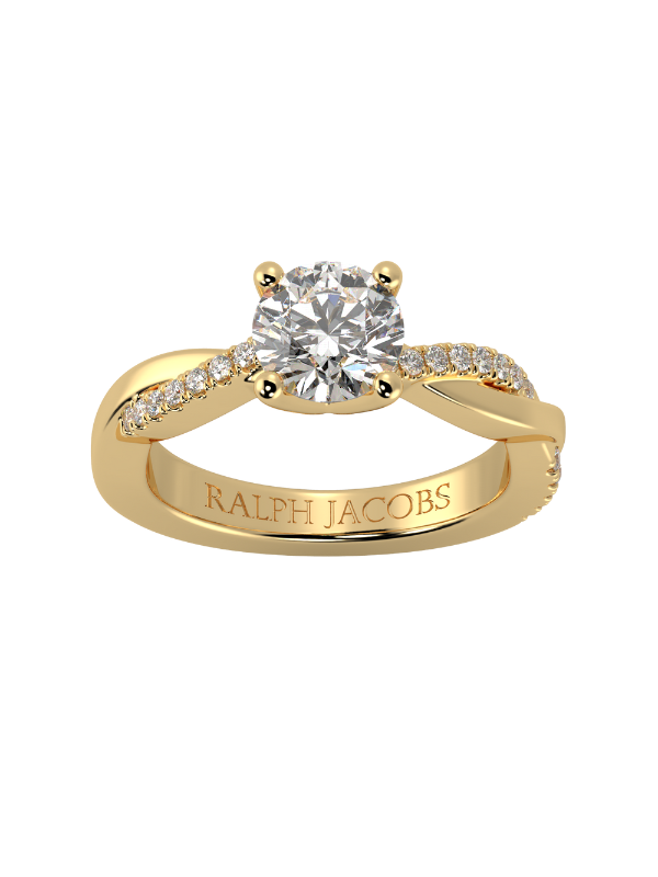 Dolly Round Moissanite Engagement Ring