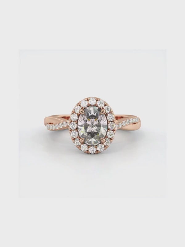 Amone Oval Diamond Engagement Ring