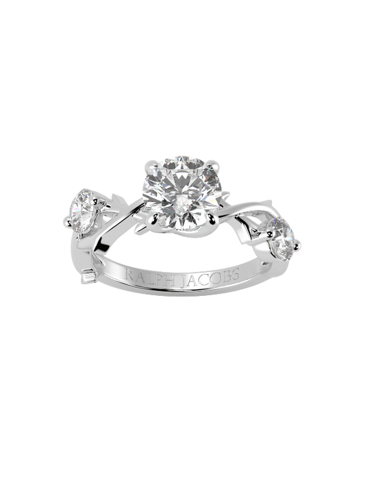 Vine Moissanite Engagement Ring