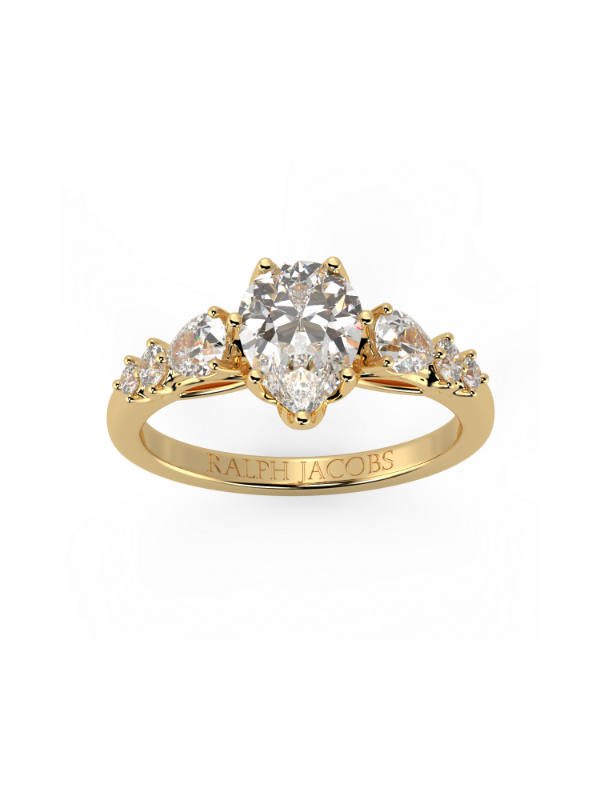 Jade Diamond Engagement Ring