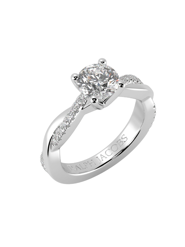 Dolly Round Moissanite Engagement Ring