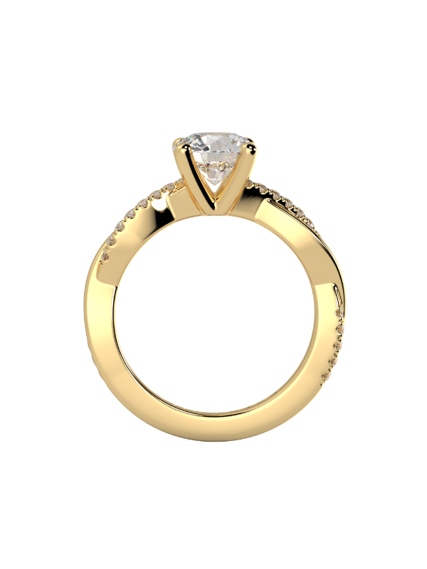 Dolly Round Moissanite Engagement Ring