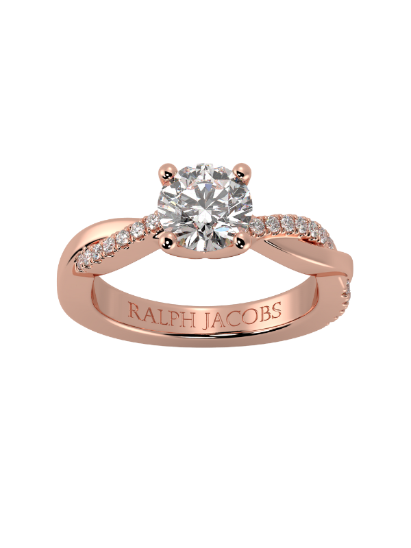 Dolly Round Moissanite Engagement Ring