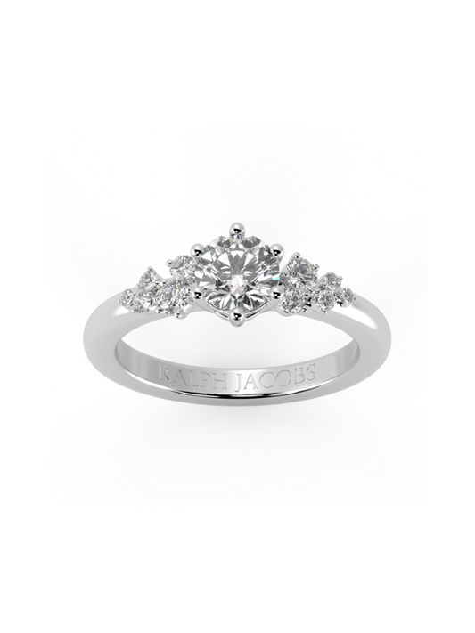 Aimee Round Moissanite Engagement Ring