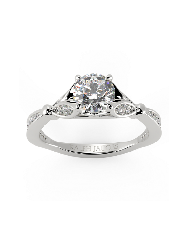 Alison Round Moissanite Engagement Ring