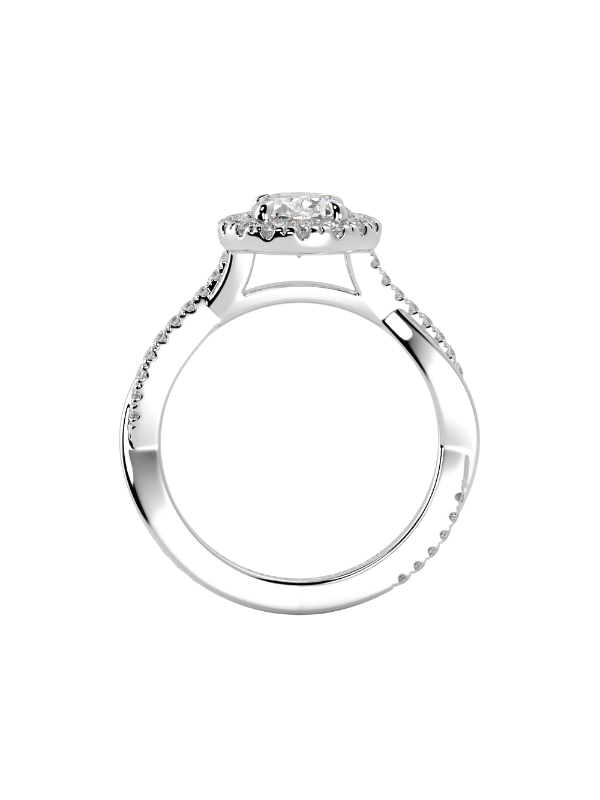 Amone Oval Moissanite Engagement Ring