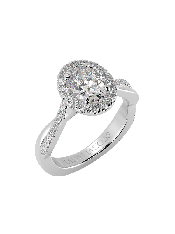 Bague de fiançailles en moissanite ovale Amone