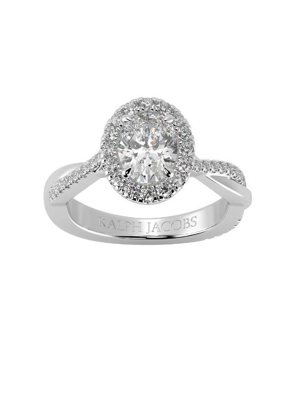 Amone Oval Moissanite Engagement Ring