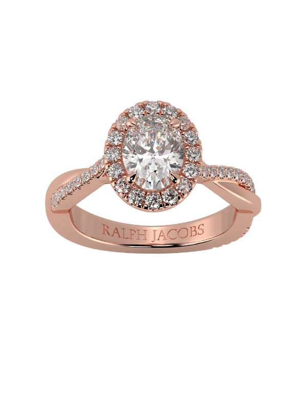 Amone Oval Moissanite Engagement Ring