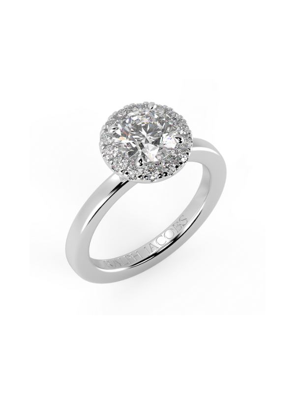 Ava Round Moissanite Engagement Ring