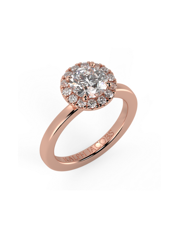 Ava Round Moissanite Engagement Ring