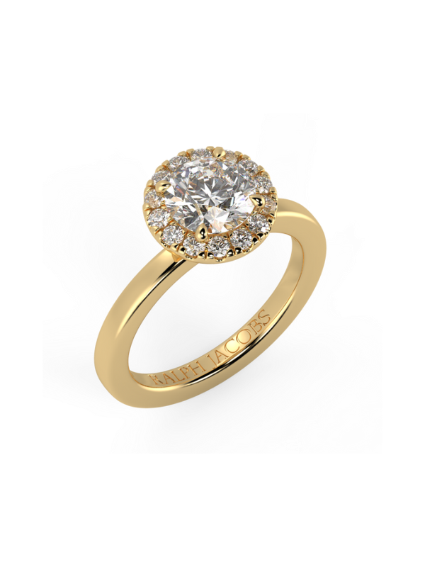 Ava Round Moissanite Engagement Ring