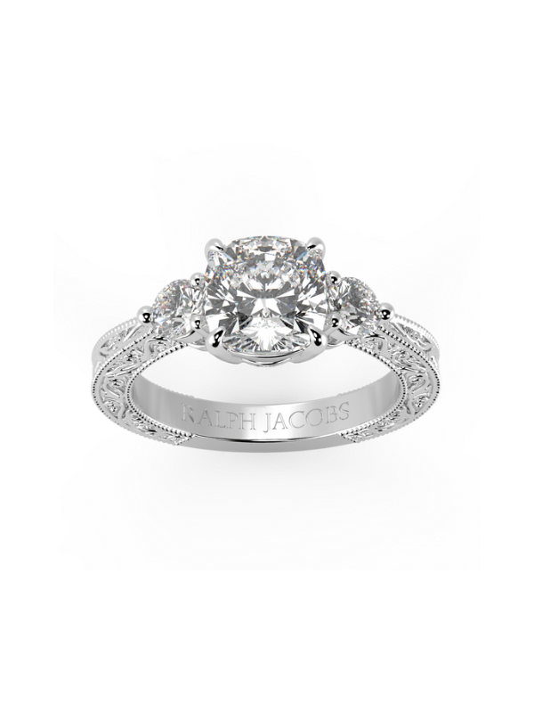 Brooklyn Round Moissanite Engagement Ring