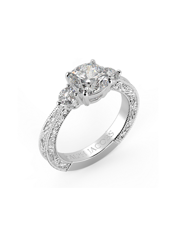 Brooklyn Round Moissanite Engagement Ring