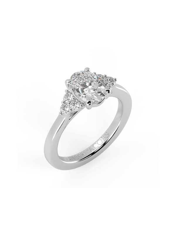 Bague de fiançailles en moissanite Carrie