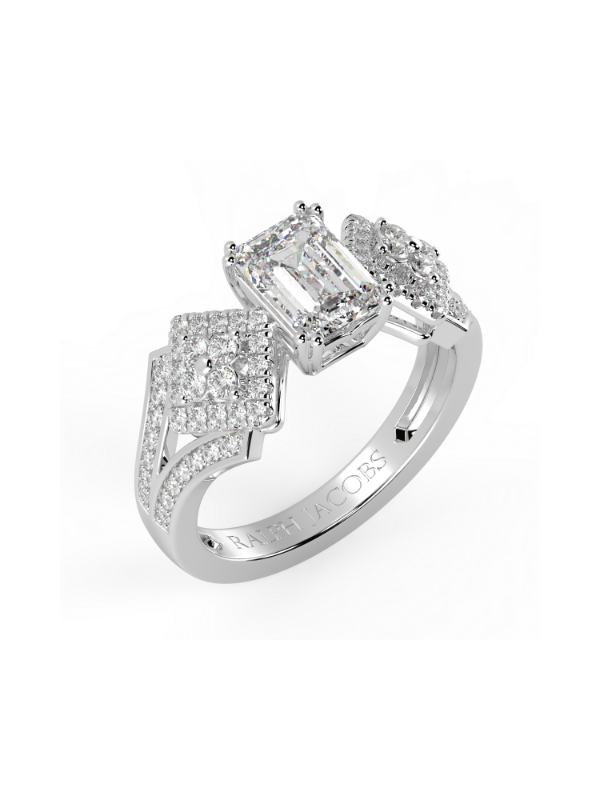 Hannah Emerald Diamond Engagement Ring