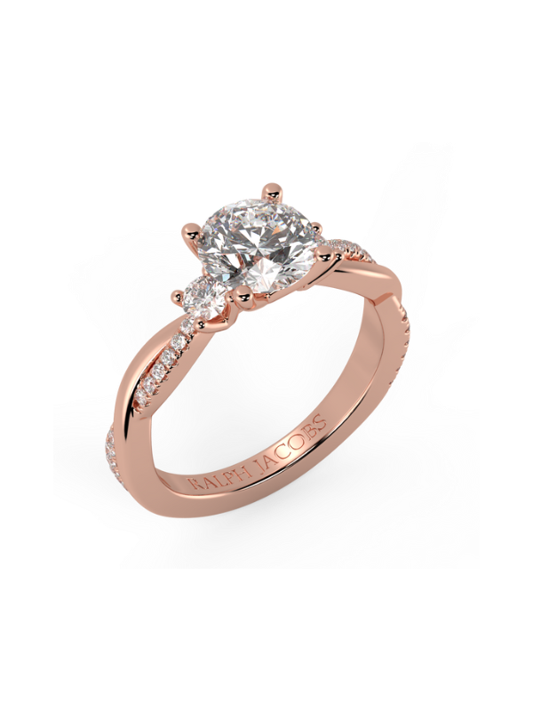 Jasmine Round Moissanite Engagement Ring