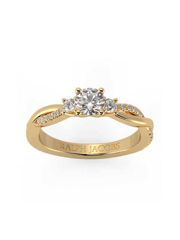 Jasmine Round Moissanite Engagement Ring