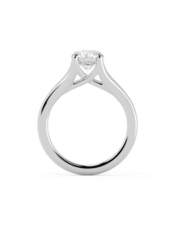 Poppy Round Moissanite Engagement Ring