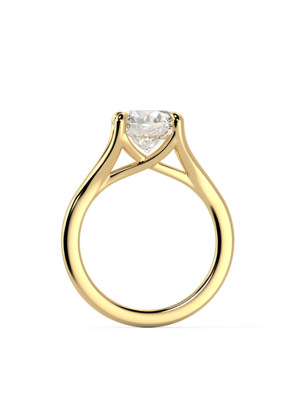 Poppy Round Moissanite Engagement Ring