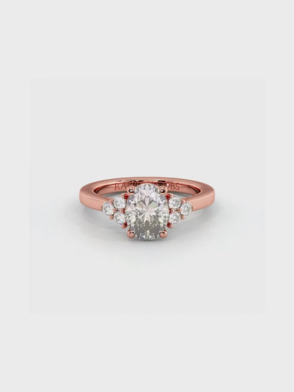 Carrie Oval Diamond Engagement Ring